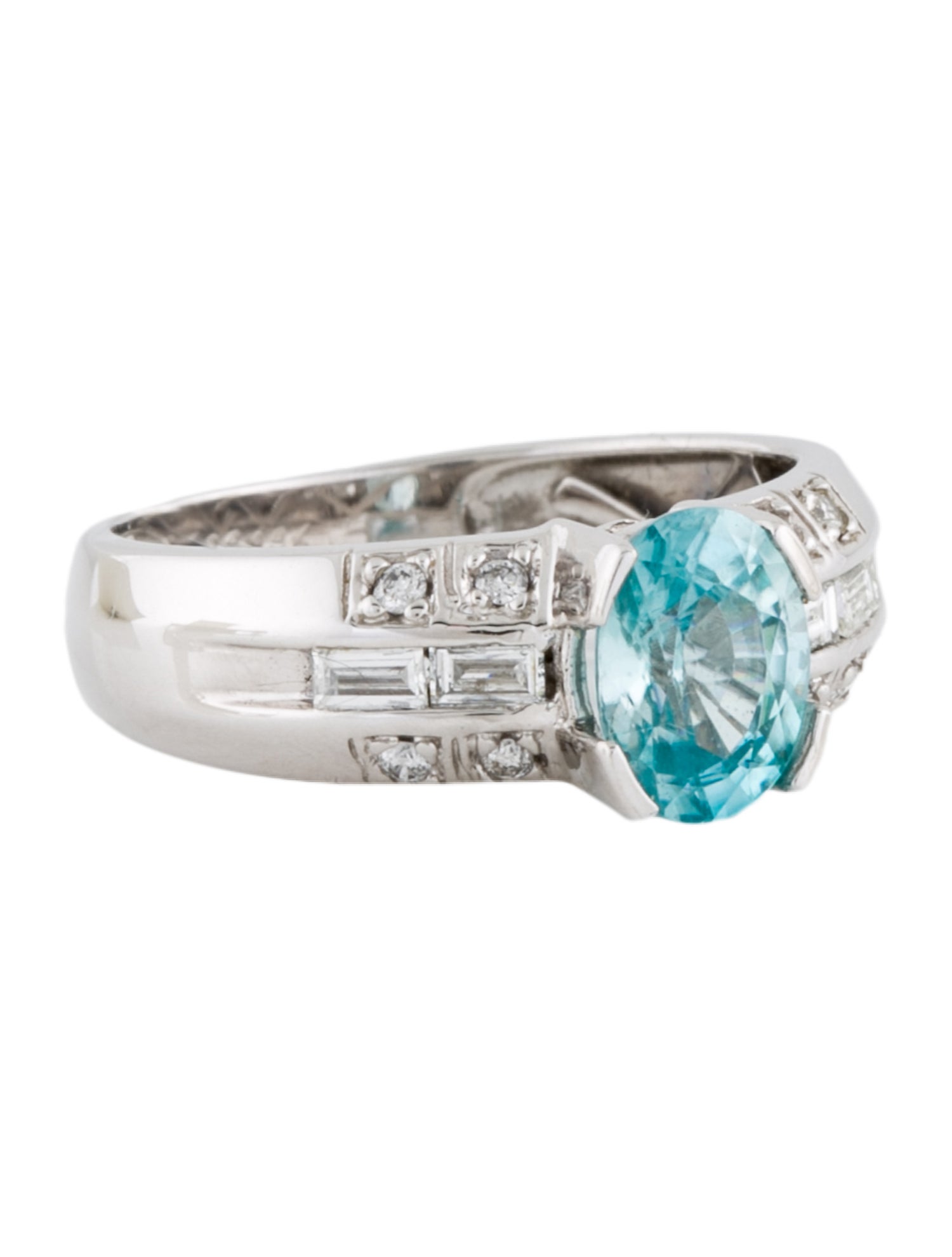 Ring 14K 1.67ct Zircon & Diamond Ring