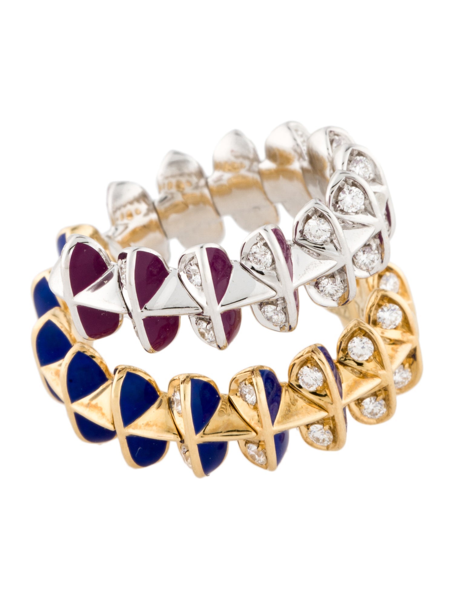 Tariq Riaz 18K Diamond & Enamel Circle Of Life Ring