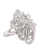 Ring 18K 1.32ctw Diamond Cluster Cocktail Ring