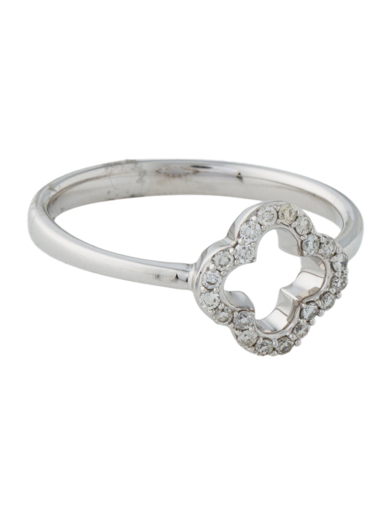 Ring 14K Diamond Open Motif Cocktail Ring