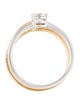 Ring 14K Diamond Two Band Cocktail