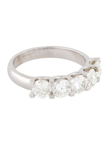 Ring Band 14K 1.80ctw Diamond 5-Stone 6.5