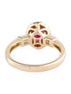 Ring 14K Ruby & Diamond Cocktail Ring