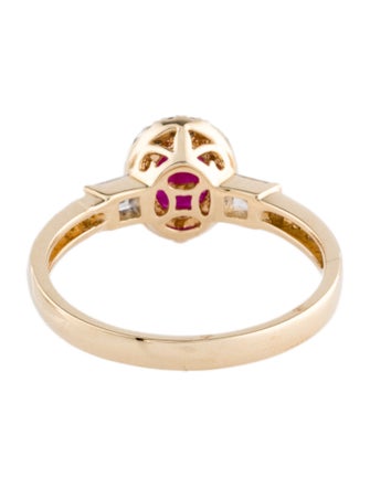 Ring 14K Ruby & Diamond Cocktail Ring