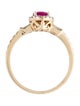 Ring 14K Ruby & Diamond Cocktail Ring