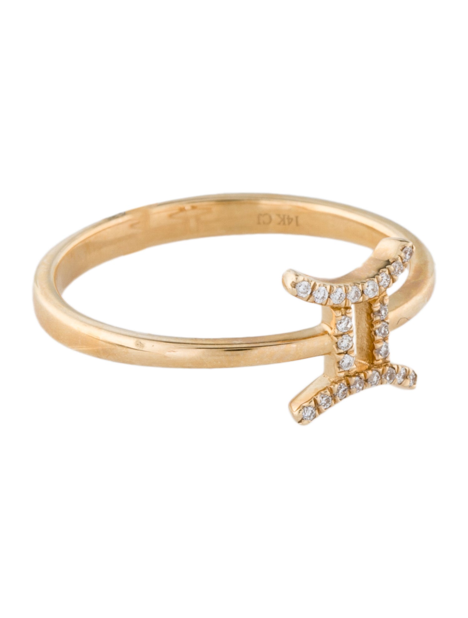 Ring 14K Diamond Gemini Cocktail