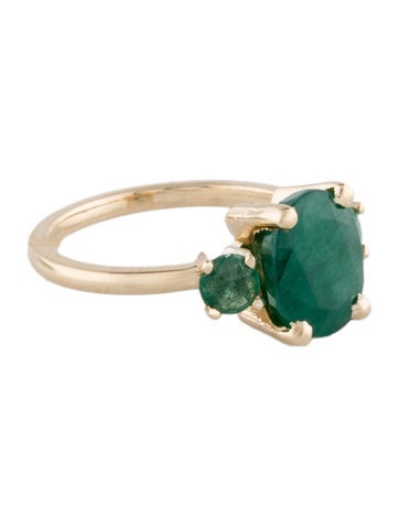 Ring Cocktail 14K Emerald 6.75