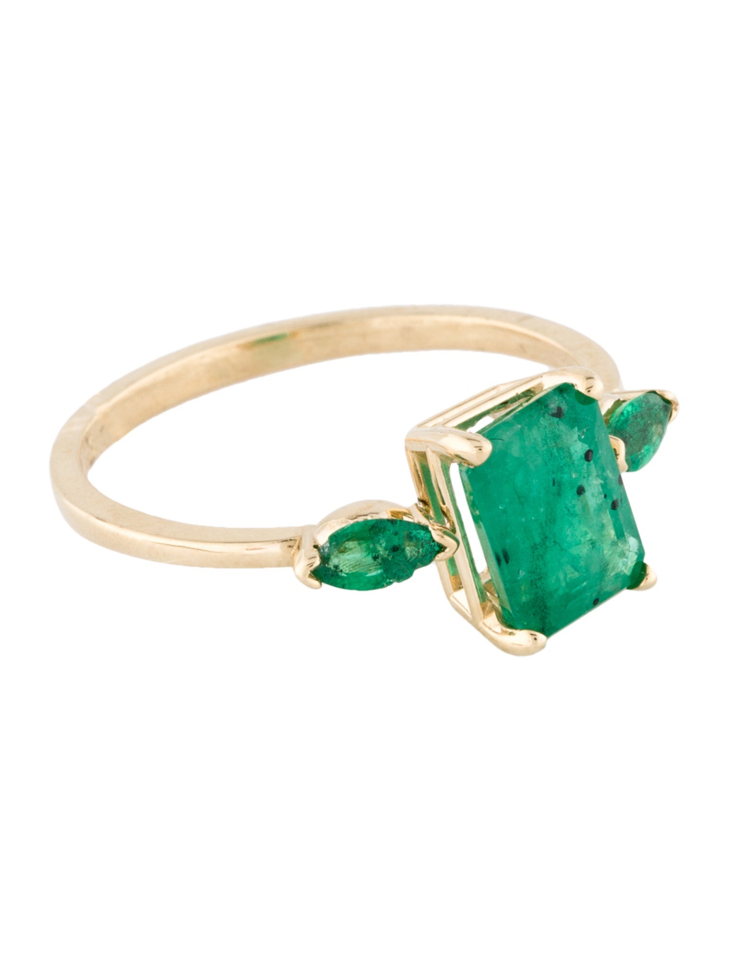 Ring 14K 1.59ctw Emerald Cocktail Ring