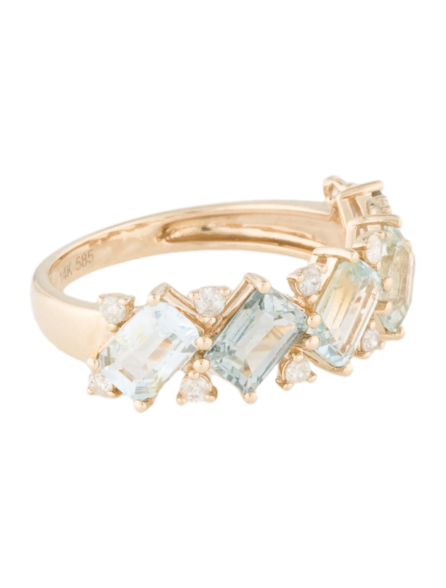 Ring 14K 2.98ctw Topaz & Diamond Band Ring