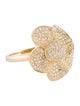 Ring 14K 1.16ctw Diamond Flower Cocktail Ring
