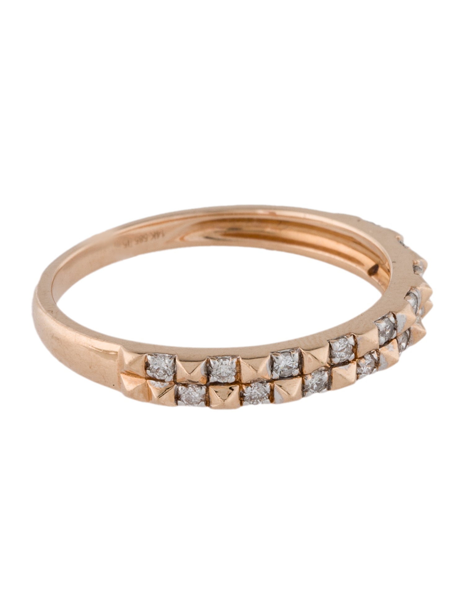 Ring 14K Diamond Studded Band Ring