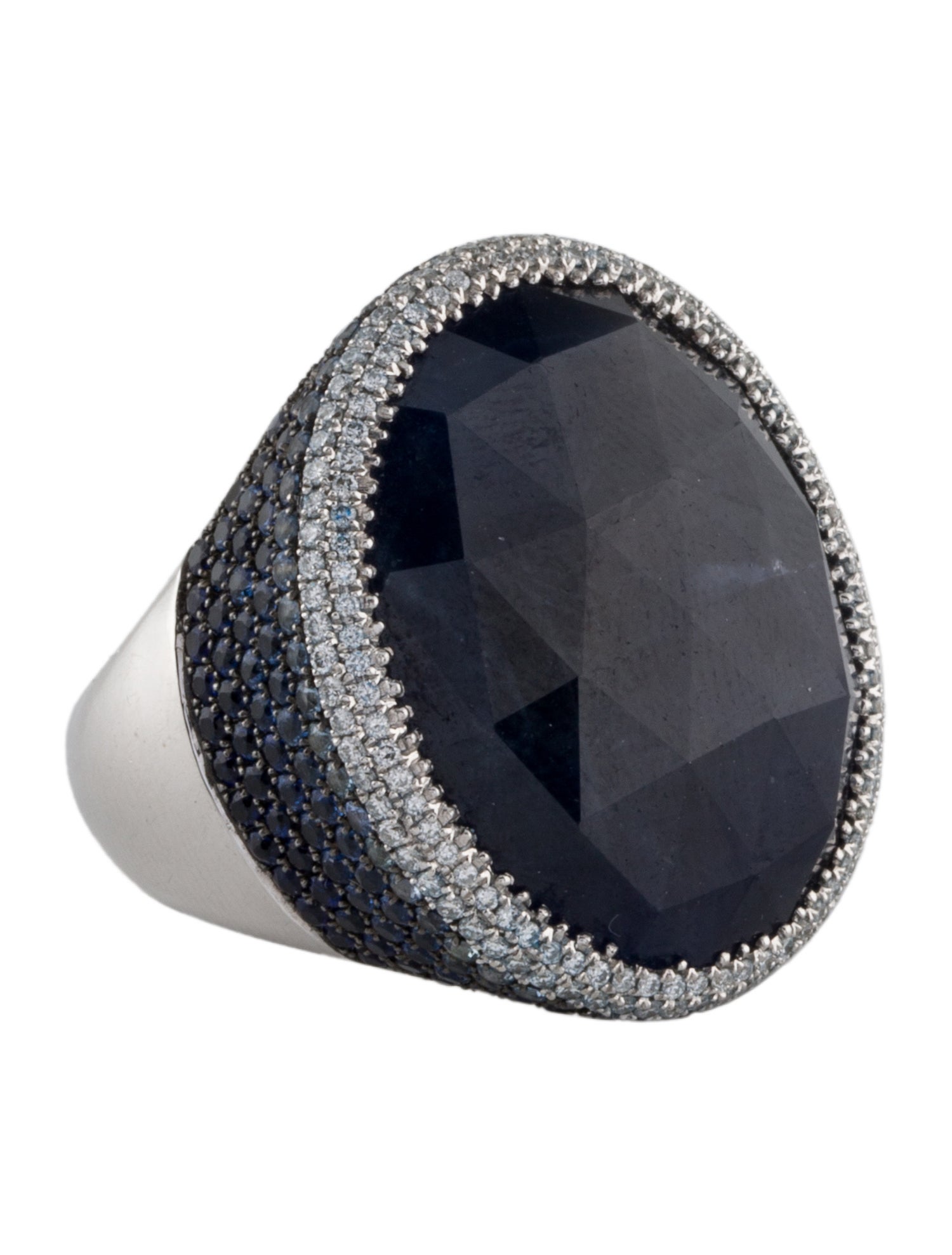 Ring 14K Sapphire & Diamond Signet