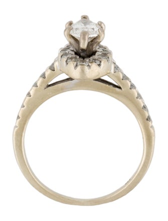 Ring 14K 1.00ctw Diamond Halo Engagement Ring