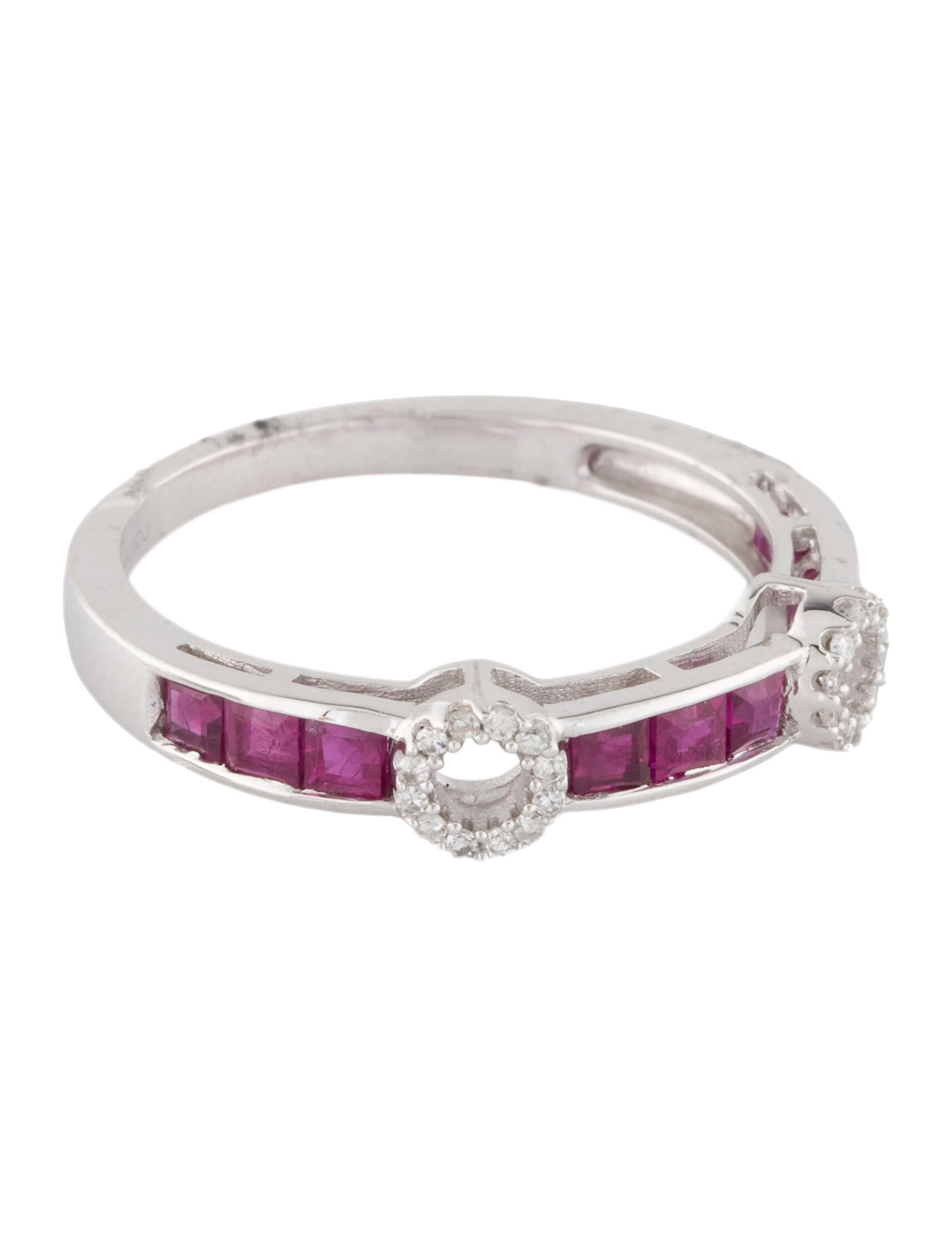 Ring 14K Ruby & Diamond Band