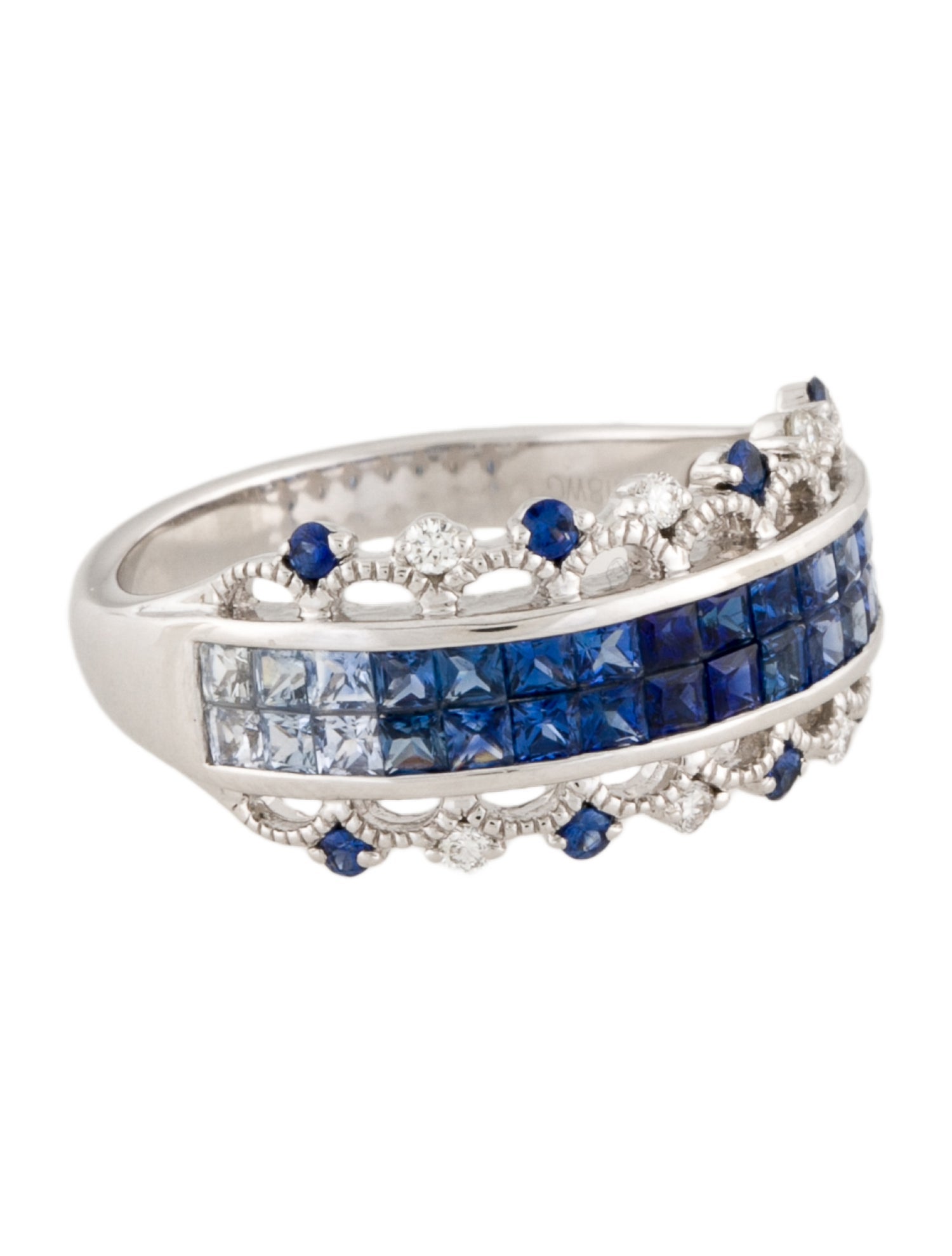 Ring 18K Sapphire & Diamond Band