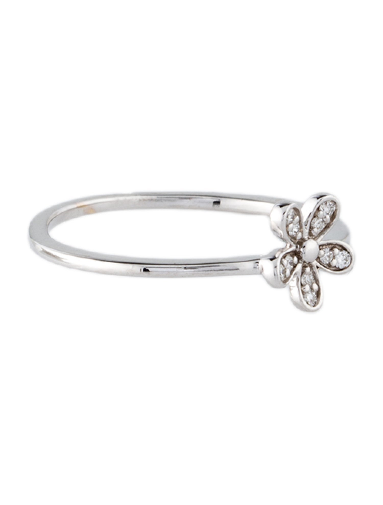 Ring 18K Diamond Flower Cocktail Ring