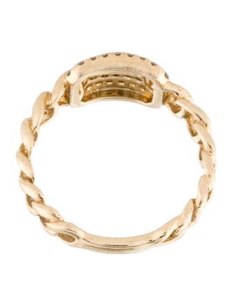 Ring 14K Diamond Plate Chain Band