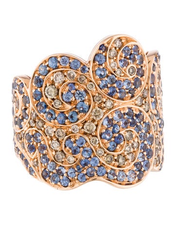 18K Sapphire & Diamond Band