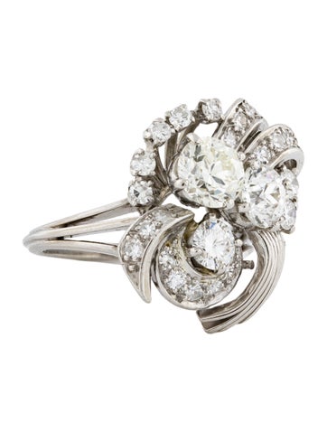 Ring Cocktail Platinum Diamond 5