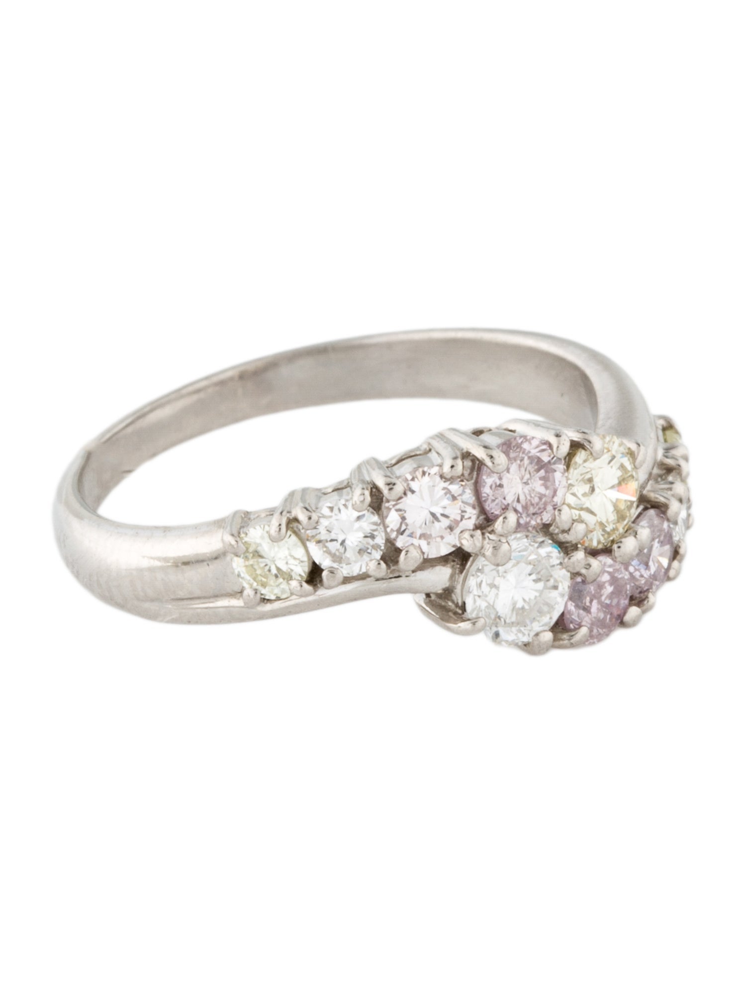 Ring Platinum 1.04ctw Diamond Bypass