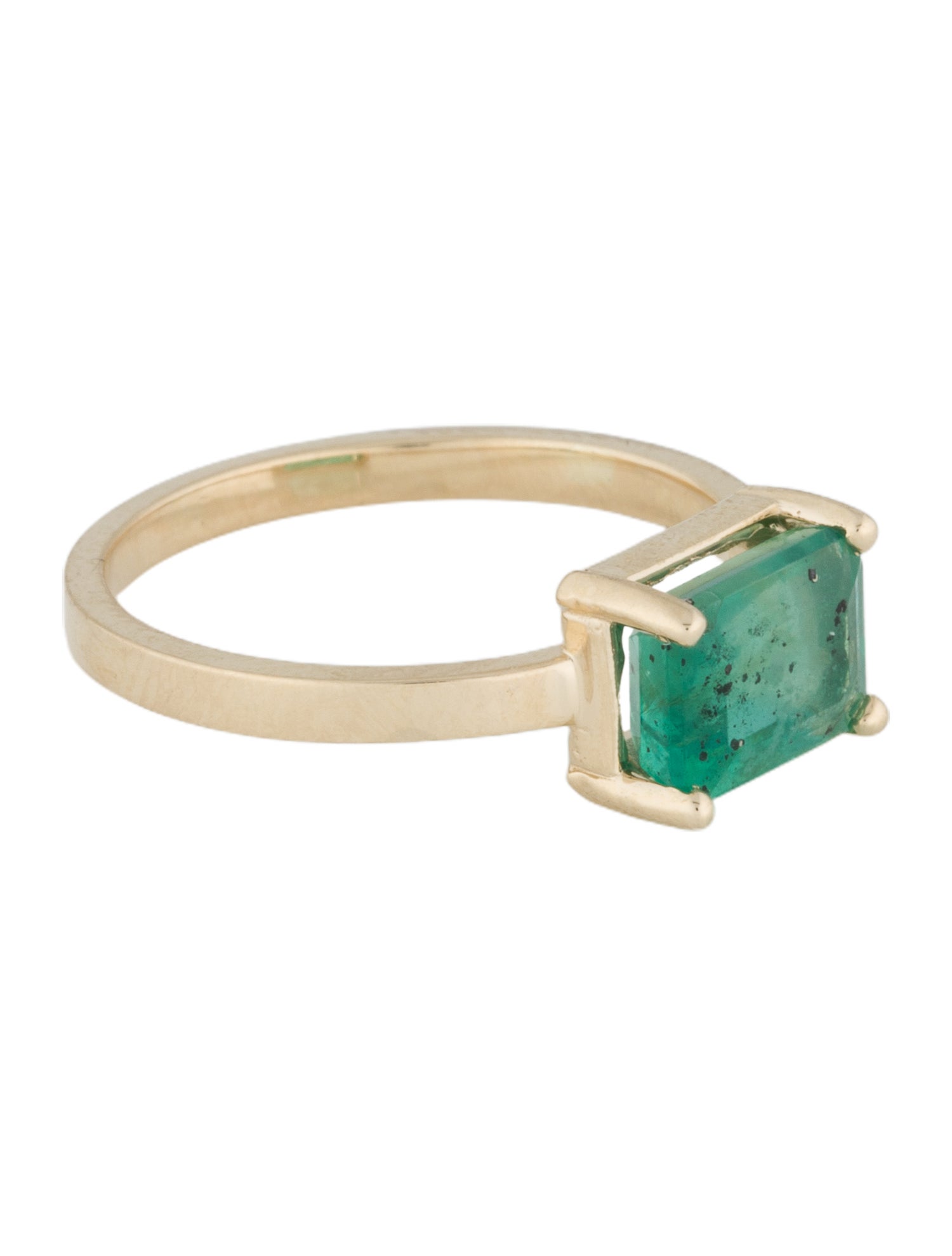 Ring 14K 1.36ct Emerald Cocktail Ring