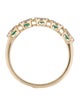Ring 14K Emerald & Diamond Scalloped Band
