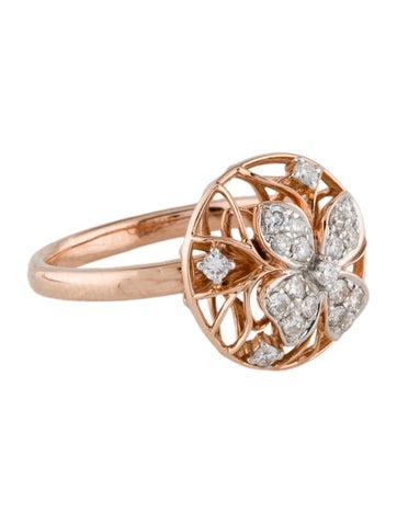 Ring Cocktail 14K Diamond 7