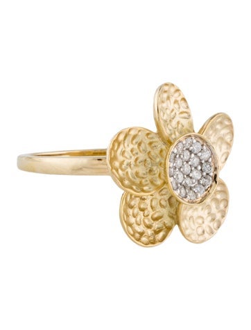 Ring Cocktail 14K Diamond 7