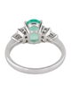 Ring 18K 1.22ct Emerald & Diamond Cocktail Ring
