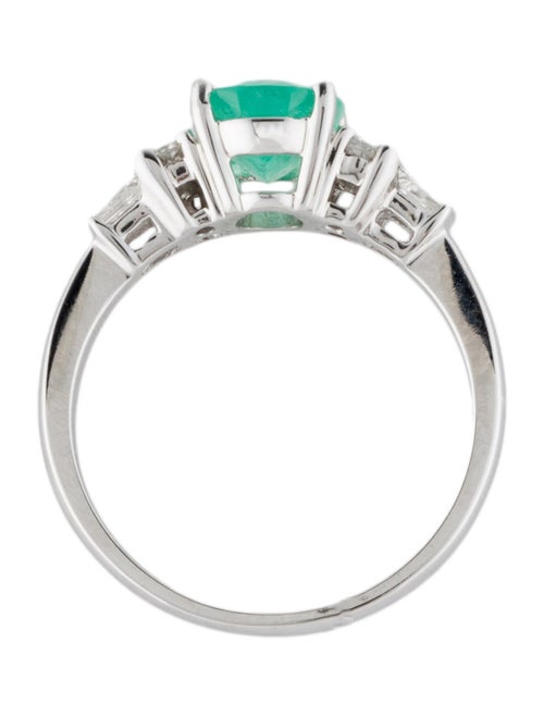 Ring 18K 1.22ct Emerald & Diamond Cocktail Ring