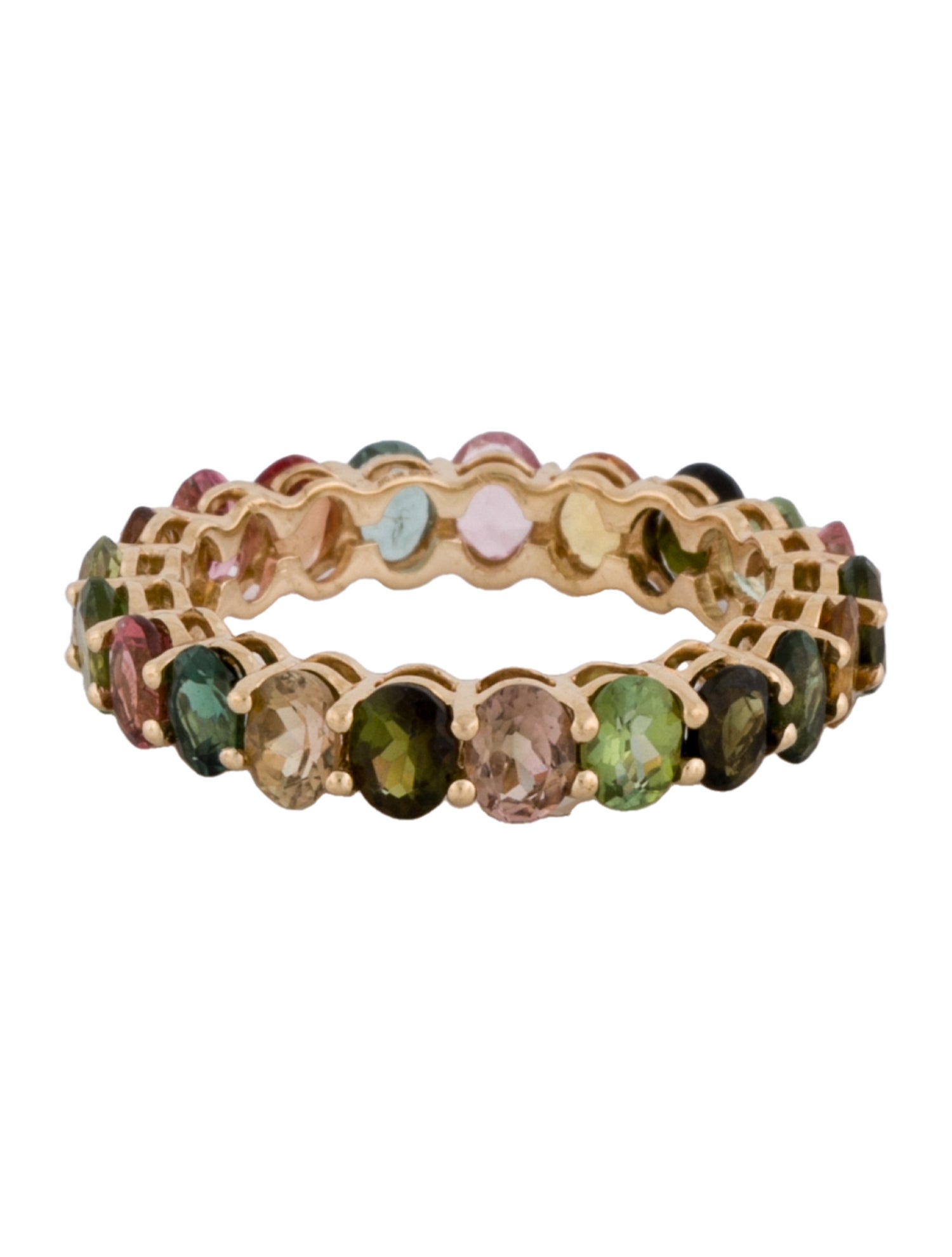 Ring 14K 3.43ctw Multi-Color Tourmaline Ring