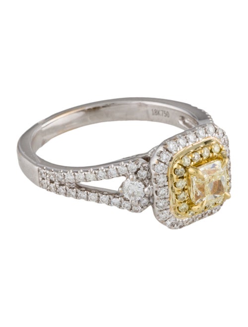 Ring 18K Diamond Double Halo Cocktail Ring