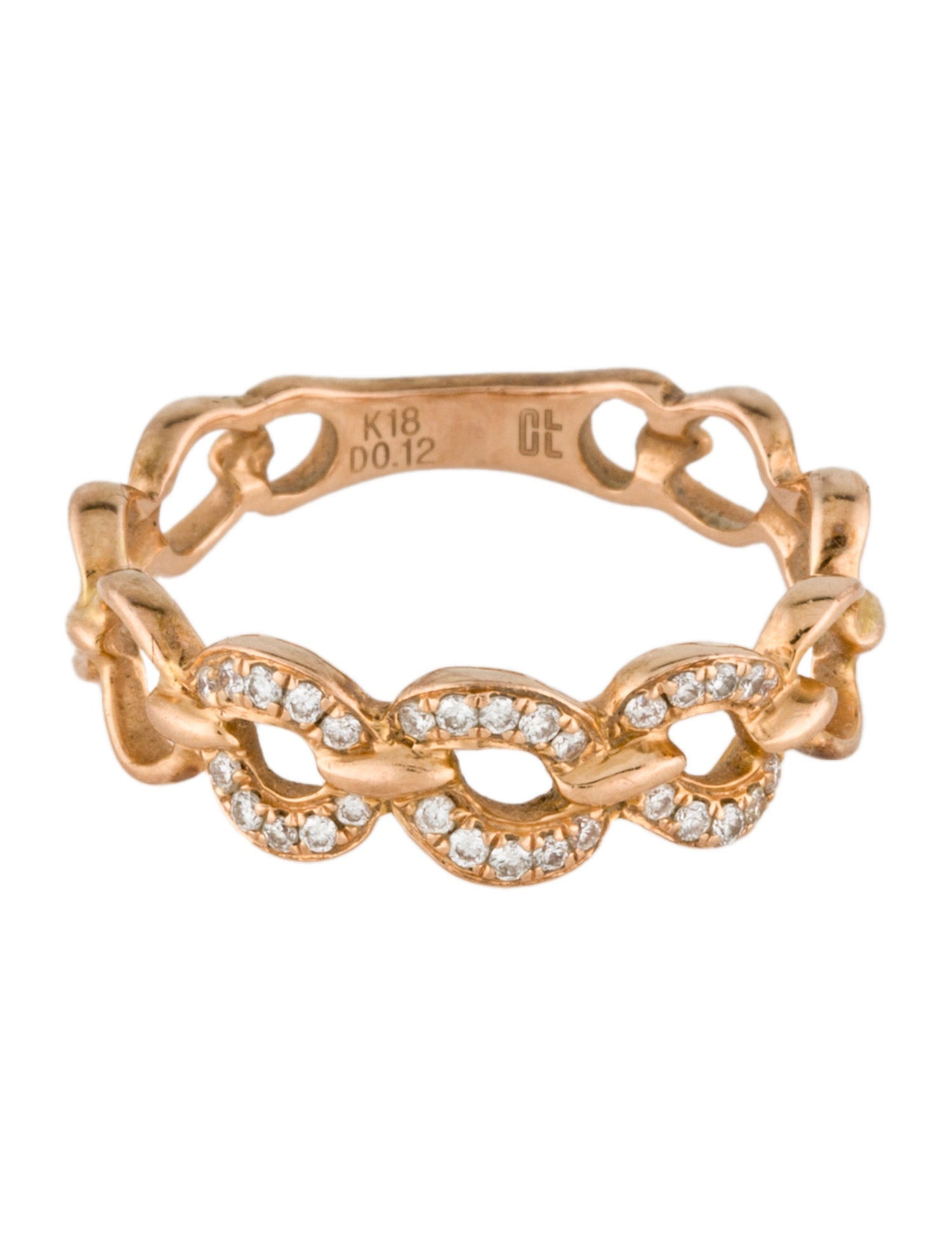 Ring 18K Diamond Link Band