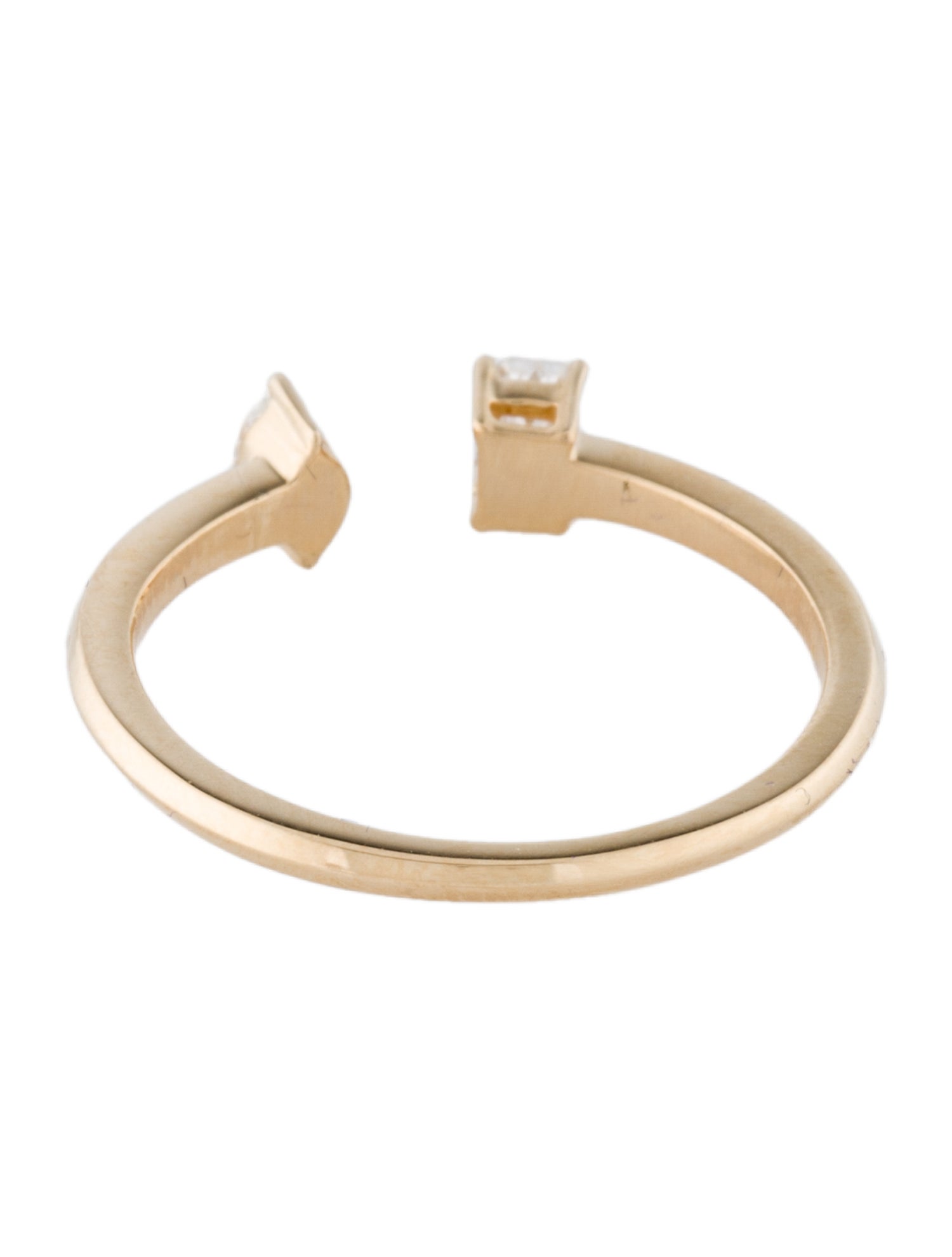 Ring 14K Diamond Open End Ring