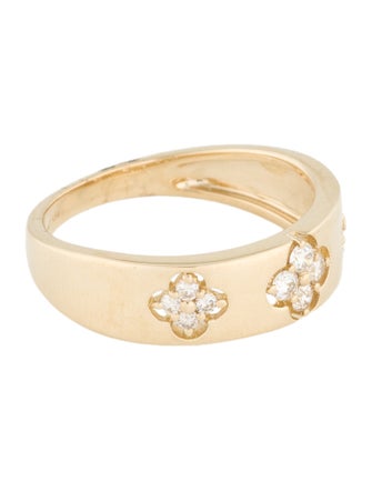 Ring 14K Diamond 3-Motif Band