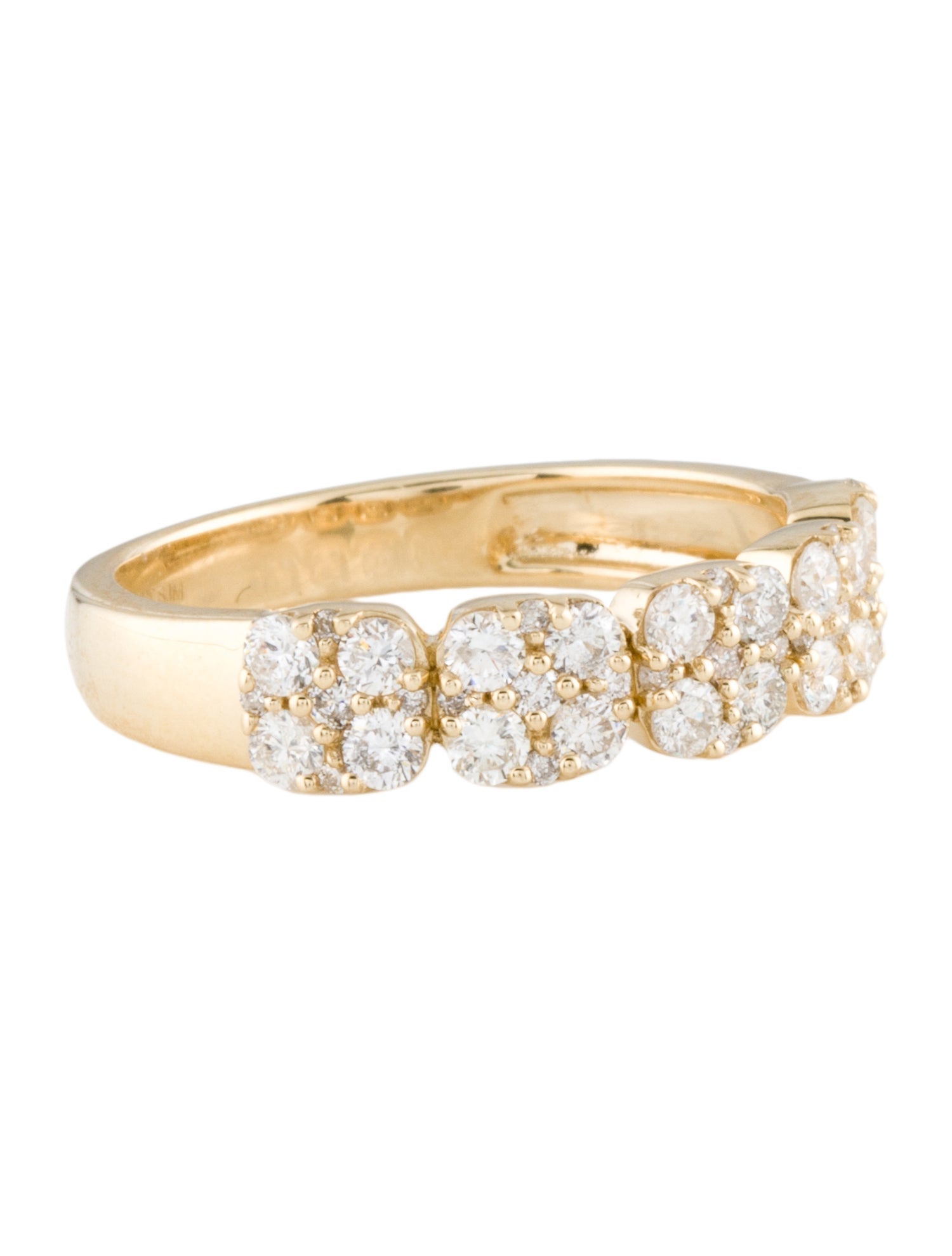 Ring 14K Diamond Cluster Band