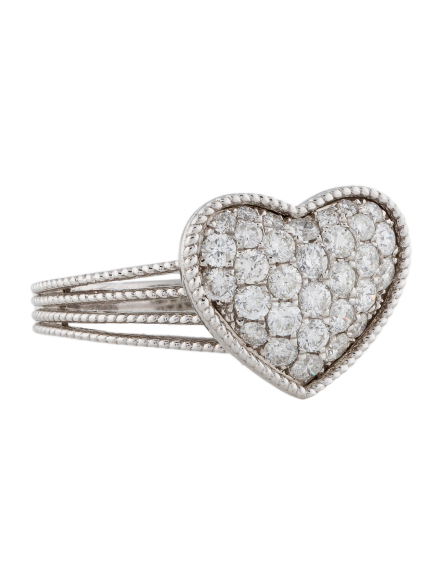 Ring 14K 1.00ctw Diamond Heart Cocktail Ring