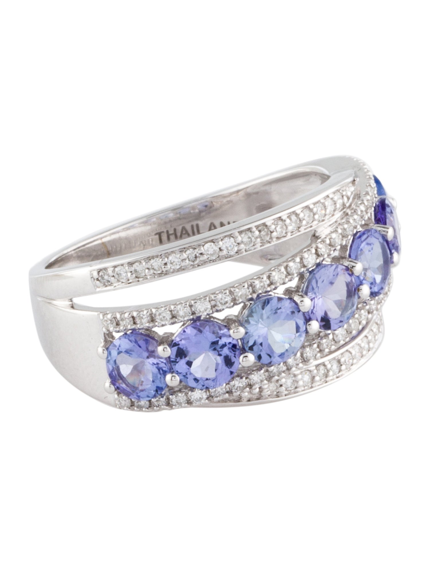 Ring 14K Tanzanite & Diamond Band