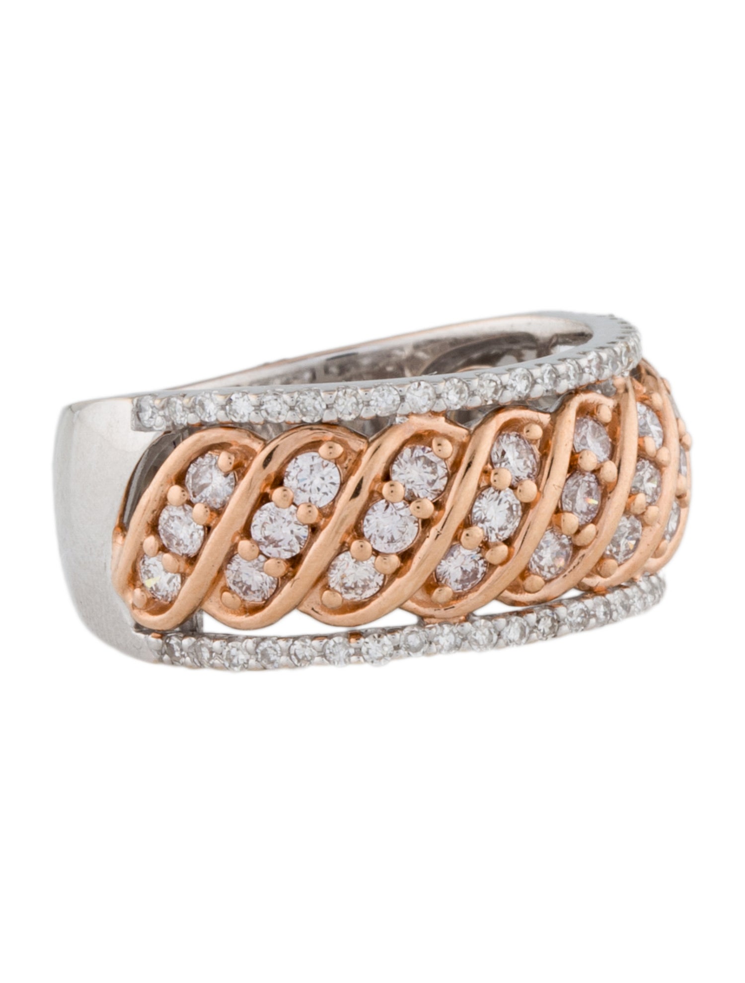 Ring 14K Two-Tone 1.00ctw Diamond Band Ring