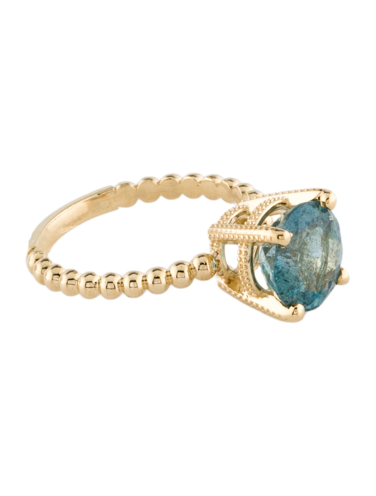 Ring 14K 1.70ct Aquamarine Cocktail Ring