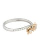 Ring 14K Diamond Flower Band