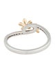 Ring 14K Diamond Flower Band