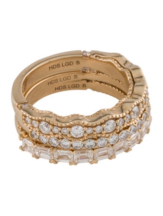Ring 14K 2.36ctw Lab-Grown Diamond Stackable Band Ring Set