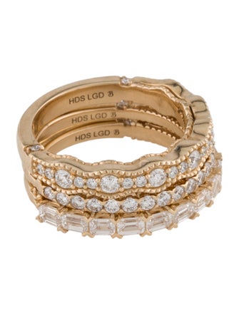Ring 14K 2.36ctw Lab-Grown Diamond Stackable Band Ring Set