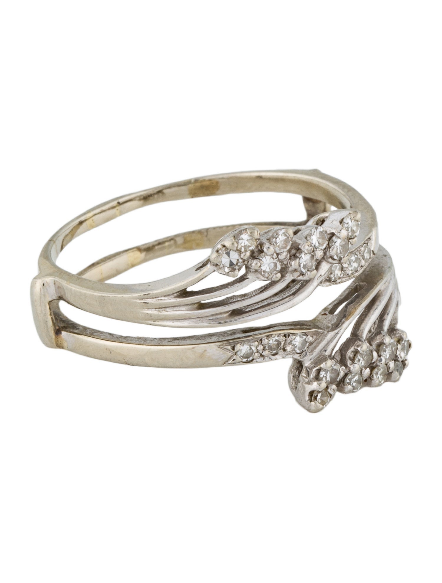 Ring 14K Diamond Bypass Band