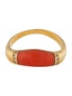 Ring 18K Coral & Diamond Band