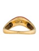 Ring 18K Coral & Diamond Band
