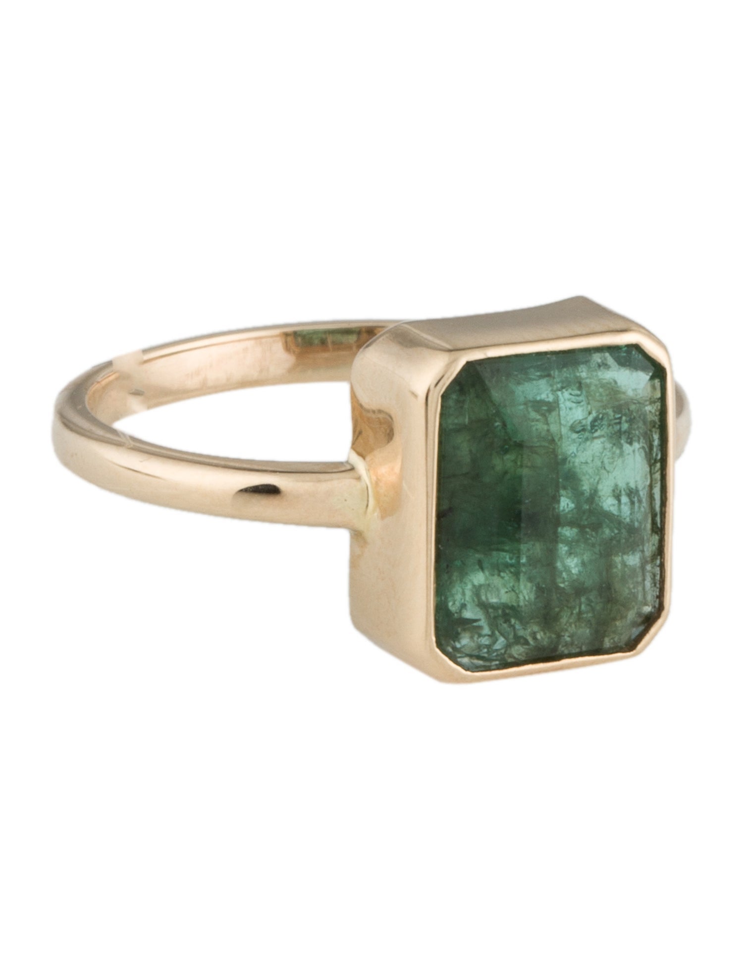 Ring 14K Beryl Solitaire Cocktail Ring