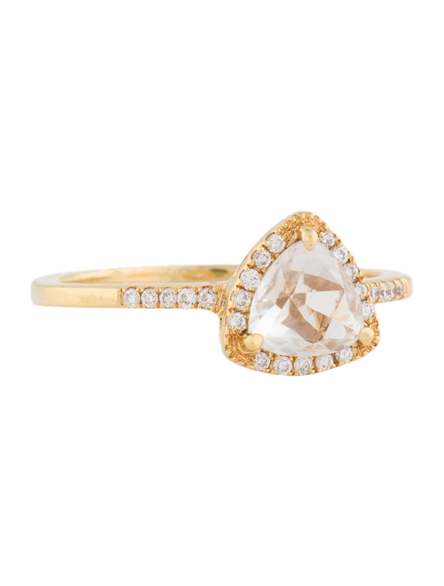 Ring 18K Topaz & Diamond Cocktail Ring