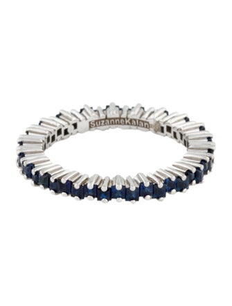 Suzanne Kalan 18K 1.20ctw Sapphire Mini Princess Eternity Band